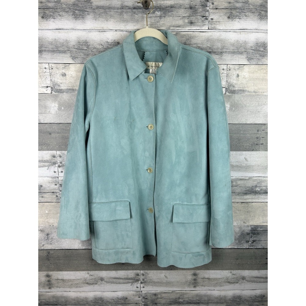 Harve Bernard Blue Button Up Coat 12